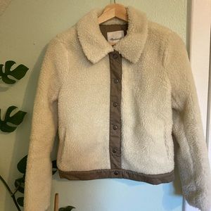 Madewell Sherpa Cropped Jacket
